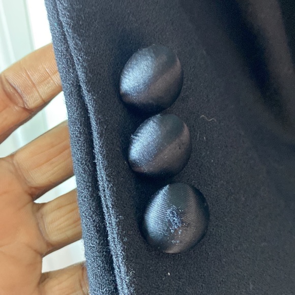 Ivana Wool Blazer Jacket. Embellished Removable collar Satin covered buttons. - Picture 6 of 14